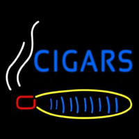 Blue Cigars With Logo Leuchtreklame