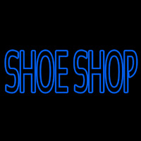 Blue Double Stroke Shoe Shop Leuchtreklame