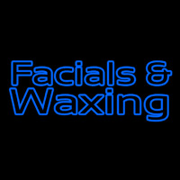 Blue Facial And Wa ing Leuchtreklame