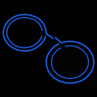 Blue Glasses Logo Leuchtreklame