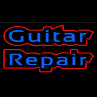 Blue Guitar Repair Leuchtreklame