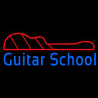 Blue Guitar School Leuchtreklame