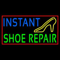 Blue Instant Green Shoe Repair Leuchtreklame