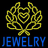 Blue Jewelry Block Logo Leuchtreklame