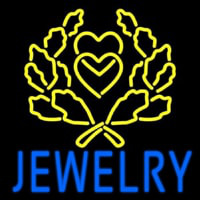 Blue Jewelry Block Logo Leuchtreklame