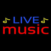 Blue Live Red Music Leuchtreklame