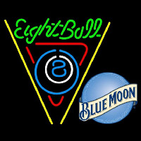 Blue Moon Eightball Billiards Pool Beer Sign Leuchtreklame