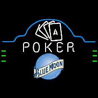 Blue Moon Poker Ace Cards Beer Sign Leuchtreklame