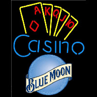 Blue Moon Poker Casino Ace Series Beer Sign Leuchtreklame