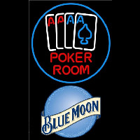 Blue Moon Poker Room Beer Sign Leuchtreklame