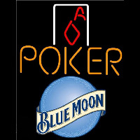 Blue Moon Poker Squver Ace Beer Sign Leuchtreklame