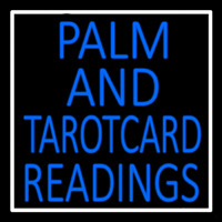 Blue Palm And Tarot Card Readings Leuchtreklame