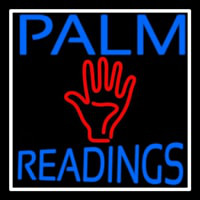 Blue Palm Readings With Red Palm Leuchtreklame