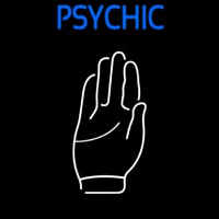 Blue Psychic With Palm Leuchtreklame