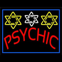 Blue Psychic With Stars Leuchtreklame