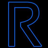 Blue R Logo Leuchtreklame