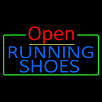 Blue Running Shoes Open Leuchtreklame