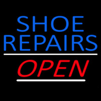 Blue Shoe Repairs Open Leuchtreklame