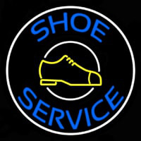 Blue Shoe Service Leuchtreklame