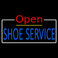 Blue Shoe Service Open Leuchtreklame