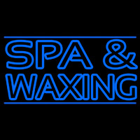 Blue Spa And Wa ing Leuchtreklame