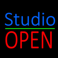 Blue Studio Red Open 3 Leuchtreklame