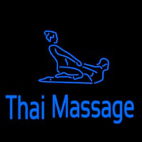 Blue Thai Massage Logo Leuchtreklame