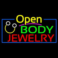 Body Jewelry With Logo Open Leuchtreklame