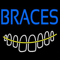 Braces With Teeth Leuchtreklame