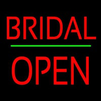 Bridal Block Open Green Line Leuchtreklame