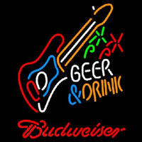 Budweiser And Drink Guitar Beer Sign Leuchtreklame