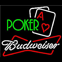 Budweiser Green Poker Beer Sign Leuchtreklame