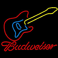 Budweiser Guitar Beer Sign Leuchtreklame