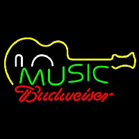 Budweiser Music Guitar Beer Sign Leuchtreklame