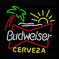 Budweiser Palm Tree Cerveza Beer Light Leuchtreklame