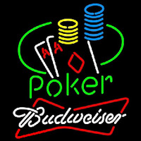 Budweiser Poker Ace Coin Table Beer Sign Leuchtreklame