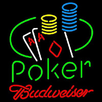 Budweiser Poker Ace Coin Table Beer Sign Leuchtreklame