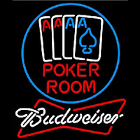 Budweiser Poker Room Beer Sign Leuchtreklame