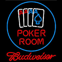 Budweiser Poker Room Beer Sign Leuchtreklame