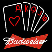 Budweiser Poker Series Beer Sign Leuchtreklame