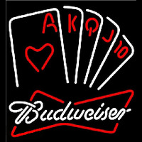 Budweiser Poker Series Beer Sign Leuchtreklame