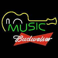 Budweiser Red Music Guitar Beer Sign Leuchtreklame