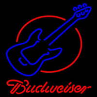 Budweiser Red Round Guitar Beer Sign Leuchtreklame