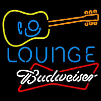 Budweiser White Guitar Lounge Beer Sign Leuchtreklame