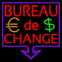 Bureau De Change Leuchtreklame