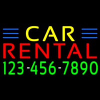 Car Rental With Phone Number Leuchtreklame