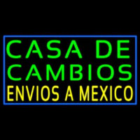 Casa De Cambios Envois A Me ico Blue Border Leuchtreklame