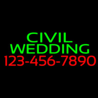 Civil Wedding With Phone Number Leuchtreklame