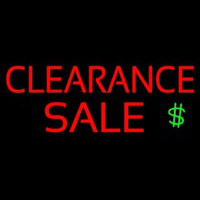 Clearance Sale With Dollar Logo Leuchtreklame