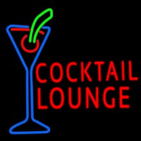 Cocktail Lounge With Martini Leuchtreklame